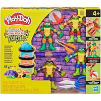 Play-Doh Kūrybinis rinkinys G0556, 4 figūrėlės, 10 cm, 4 m.+, TMNT, lankstomos galūnės, įrankiai