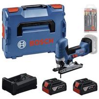Bosch įrankių rinkinys 0615A500E5, 18V, 2x5.0Ah, 15 pjūklo ašmenys, greitasis kroviklis, L-BOXX dėžė