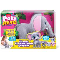 Pets Alive žaislų rinkinys Mama Elephant & Baby Surprise 9570, 2 vnt., 3-6 metai, 7-9 metai, AA/LR6 baterijos, baterijos įtrauktos