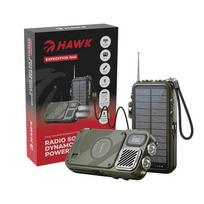 Hawk HWRDI440GN radijas su dinama, saulės baterija ir išorine baterija