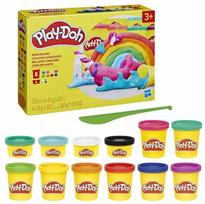 PLAY-DOH modelinas, 12 indelių, įvairių spalvų, su blizgučiais