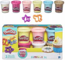Play-Doh B3423 modelinas su konfeti, 6 spalvos, 2 formelės