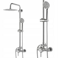 Sannit ZN0355 SILVER dušo komplektas su 25 cm lietaus dušo galva ir maišytuvu