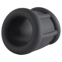 Pulselock Cocktura - gofruotas silikoninis penio žiedas (juodas) - 30 mm