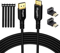 10 metrų „DisplayPort“ į „HDMI“ kabelis (4K UHD), 26 AWG gryno vario laidai, 4K/60 Hz, „DP“ į „HDMI“ vienkryptis jungiamasis kabelis, skirtas monitoriui, televizoriui, projektoriui, nešiojamajam kompiuteriui, stacionariam kompiuteriui, AMD, NVIDIA