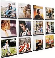 12 vnt. vinilinių plokštelių laikiklių rinkinys, medinis vinilinių plokštelių laikiklis, vinilinių plokštelių lentynos laikiklis, sieninis laikiklis, skirtas laikyti vinilines plokšteles, kompaktinius diskus, fotoalbumus ir kolekcijas (juodos spalvos)