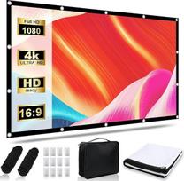 120 colių projektoriaus ekranas, nešiojamas kino ekranas 16:9 HD 4K, sulankstomas, nesusiraukšlėjantis projekcijos ekranas
