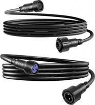 2 m ilgio vandeniui atsparus DMX signalo kabelis + 2 m ilgio 2,5 mm² vandeniui atsparus maitinimo kabelis, 3 kontaktų IP65 prailginimo kabelis, atsparus vandeniui, skirtas IP67 lauko LED „Par“ šviestuvams ir scenos apšvietimui, vandeniui atsparus sujungim