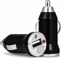 2 vnt. juodų USB automobilių įkroviklių, aukščiausios kokybės „Dragon Trading“