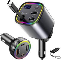 2 „Cigarette Lighter“ USB-C automobilinis įkroviklis, skirtas „iPhone“ ir „Android“ įrenginiams