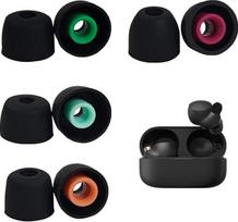 4 poros atsarginių silikoninių ausų antgalių, skirtų „Sony WF-1000XM4“ belaidžiams ausiniams: triukšmo slopinimas, garso kokybės gerinimas, paminkštinti ausų antgaliai, patogūs, minkšti, neslystantys – atsarginių antgalių rinkinys (juodi)