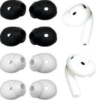 4 poros ausų pagalvėlių „AirPods 4“ – silikoniniai ausų kabliukai, neslystantys ausų apvalkalai, ausų pagalvėlės, suderinamos su „AirPods 4“, atsarginės ausų pagalvėlės