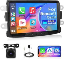 4+64G „CarPlay“ automobilių radijas, skirtas „Dacia Duster“, „Sandero“ (2010–2015 m.) ir „Logan“, „Dokker“ (2012 m.) modeliams su „Android Car“ sistema, 8 colių jutikliniu ekranu, GPS navigacija, „Wi-Fi“, FM, RDS, SWC, „Canbus“, „BT“, ekvalaizeriu, AHD ka