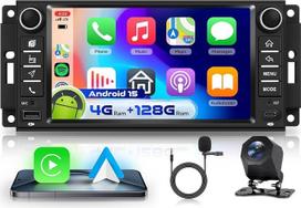 4G 128G „VECHTEL“ 7 colių automobilių radijas, skirtas „Jeep Wrangler“, „Grand Cherokee“, „Compass“, „Patriot“, „Dodge Caliber“, „Nitro“ ir „Chrysler Sebring“ automobiliams su „Android“ sistema, ekvalaizeris, „Wi-Fi“, GPS, „Bluetooth“, RDS/FM radijas su A