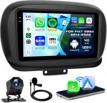 4G+128G automobilių radijas su „CarPlay“ ir „Android Auto“ funkcijomis, skirtas „Fiat 500X“ (2014–2020 m.)