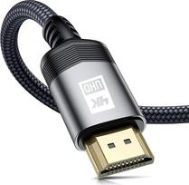 4K HDMI kabelis, 0,8 m, HDMI 2.0, apipintas, didelės spartos, 18Gbps, palaiko 4K @ 60 Hz, 2K @ 144/165 Hz, ARC, HDR, 3D, suderinamas su televizoriais, „Blu-Ray“, „PS4/5“, „Xbox One“, projektorių, garso kolonėlių, „Sky Q“, kompiuterių, monitorių, nešiojam