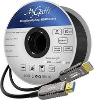 4K HDMI šviesolaidinis kabelis, 50 metrų, HDMI optinis kabelis 2.0, 4K @ 60 Hz, 18Gbps greitaveikis UHD šviesolaidinis kabelis, 4:4:4 RGB, cinko lydinio korpusas, plonas, išorinis skersmuo: 4,8 mm