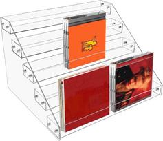 5 aukštų CD laikymo organizatorius, DVD ekspozicinis stovas, akrilo CD laikiklis, talpinantis 40 CD dėklų, 31 x 27,4 x 19,6 cm