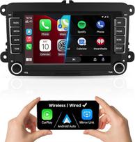 7 colių automobilių radijas su „CarPlay“ funkcija, skirtas „VW Golf 5/6“, „Passat“, „Tiguan“, „Škoda“ ir „Seat“ automobiliams