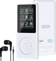 8GB nešiojamasis MP3 grotuvas, palaiko iki 64GB talpos SD atminties kortelę, Hi-Fi MP3 grotuvas su neprarandamu garso kokybės, muzikos/vaizdo įrašų/balso įrašymo/FM radijo/elektroninių knygų skaityklės/nuotraukų peržiūros funkcijomis (8 G, baltas)