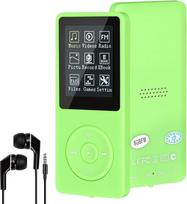 8GB nešiojamasis MP3 grotuvas, palaiko iki 64GB talpos SD atminties korteles, Hi-Fi MP3 grotuvas su neprarandamu garso kokybės, muzikos/vaizdo įrašų/balso įrašymo/FM radijo/elektroninių knygų skaityklės/nuotraukų peržiūros funkcijomis (8 G, žalias)