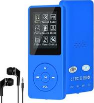 8GB nešiojamasis MP3 grotuvas, palaiko iki 64GB talpos SD atminties korteles, Hi-Fi MP3 grotuvas su neprarandamu garso kokybės, muzikos/vaizdo įrašų/balso įrašymo/FM radijo/elektroninių knygų skaityklės/nuotraukų peržiūros funkcijomis (8 G, tamsiai mėly