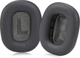 Ausų pagalvėlės „Apple AirPods Max“ ausinėms, atsarginės odinės ausų pagalvėlės, atsparios prakaitui, su magnetais, pagamintos iš baltymų odos ir atminties putų (juodos)