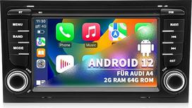 Automobilinis radijas, skirtas „Audi A4“, „S4“, „B6“, „B7“ ir „RS4“ modeliams, su „CarPlay“ ir „Android Auto“ funkcijomis