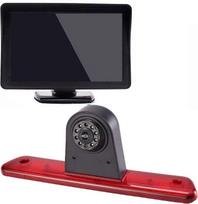 Automobilio stogo stabdžių žibintas, atbulinės eigos kamera, spalvota kamera, parkavimo kamera, atbulinės eigos sistema + 4,3 colių TFT LCD monitorius, skirtas „Peugeot Expert“ (2007–2016 m.) / „Fiat Scudo“ (2007–2016 m.) / „Citroën Jumpy“ (2007–2016 m.)