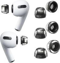 AZLA XELASTEC 2 ausų antgaliai, skirti 1-osios ir 2-osios kartos „AirPods Pro“ – vientisi „AirPods“ atsarginiai antgaliai, užtikrinantys geresnį prigludimą, patogumą ir garso izoliaciją – pagaminti iš aukščiausios kokybės silikono, 3 poros (SS/S/MS)