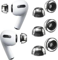 AZLA XELASTEC 2 ausų antgaliai, skirti 1-osios ir 2-osios kartos „AirPods Pro“ – vientisi „AirPods“ atsarginiai antgaliai, užtikrinantys geresnį prigludimą, patogumą ir garso izoliaciją – pagaminti iš aukščiausios kokybės silikono, 3 poros (MS/M/ML)