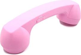 Belaidis retro stiliaus „Bluetooth“ telefono ragelis, skirtas vienam mobiliajam telefonui, užtikrinantis patogų skambėjimą, rožinės spalvos