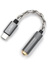 BQEYZ Lin ausinių lizdo adapteris, C tipo į 3,5 mm, 4,4 mm, Hi-Fi, 32 bitai, 384 kHz, CX31993, ausinių stiprintuvas su DAC, suderinamas su C tipo USB telefonais (C tipo į 4,4 mm)