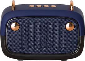 BS-32D nešiojamas „Bluetooth“ garsiakalbis – mėlynas retro stiliaus belaidis garsiakalbis namams, kelionėms ir lauke (mėlynas)