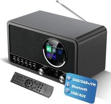 DAB+ radijas su „Bluetooth“, nuotolinio valdymo pultu ir maitinimu iš elektros tinklo, skaitmeninis radijas, virtuvinis radijas, radijas-žadintuvas su dviem žadintuvais, USB/AUX jungtimi, miego laikmačiu, 30 iš anksto nustatytų stočių