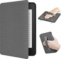 Dėklas, skirtas 7 colių 12-osios kartos „Kindle Paperwhite“, „Signature Edition“ ir „Kindle Colorsoft“ modeliams. Audinio tekstūros TPU dėklas su rankine juostele, dvipusis magnetinis korpusas su budėjimo/miego funkcija (pilkos spalvos)