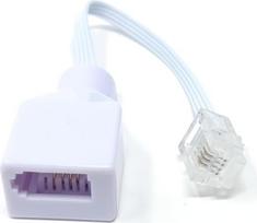 DRUT BT „moteriškas“ į RJ11 „vyriškas“ 4 kontaktų telefono kabelio adapteris, „vyriškas“ į „moteriškas“ Jungtinės Karalystės kabelio adapteris