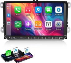 ESSGOO 4+64G „Android 15“ automobilių radijas su belaidžiu „CarPlay“ ir „Android Auto“ palaikymu, skirtas „VW 5“ ir „6“ modeliams