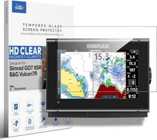 Grūdinto stiklo ekrano apsauginė plėvelė, skirta „Simrad GO7 XSR“, „B&G Vulcan7R“ žuvų ieškikliui ir navigacijos prietaisui su 7 colių jutikliniu ekranu – priedai, 9H atsparumas įbrėžimams (HD skaidrumas)