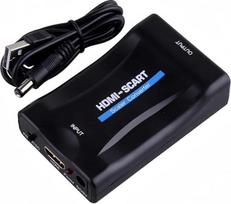 HDMI į Scart keitiklis, 1080P HDMI įvesties į Scart išvesties adapteris, skirtas seniems televizoriams, DVD grotuvams, PS3, PS4, Xbox, „Sky“, „Blu-Ray“ – skaitmeninio signalo į vaizdo ir garso keitiklis, su Scart kabeliu