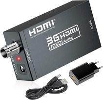 HDMI į SDI keitiklis, HDMI į 3G/HD SDI, HDTV įvesties ir SDI išvesties adapteris, palaikantis 1080P raišką, skirtas kameroms ir namų kinui