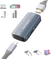 HDMI į USB-C adapteris 4K@60Hz – HDMI šaltinio prijungimas prie USB-C ekrano, aliuminio korpusas, skirtas PS5, Xbox, Switch, nešiojamiesiems kompiuteriams, „Fire TV Stick“ bei AR akiniams „XREAL“, „Rokid“, „RayNeo“, „Viture“, nešiojamiesiems monitoriams i
