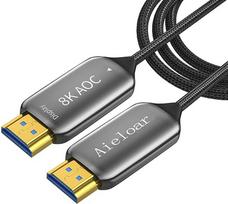 HDMI šviesolaidinis kabelis, 15 m, šviesolaidinis HDMI 2.1 kabelis, 8K/60 Hz, 48Gbps, didelės spartos UHD šviesolaidinis HDMI kabelis