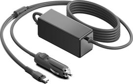HKY 65 W, 40 W, USB Type-C, 12 V–24 V automobilinis maitinimo šaltinis 2.6 m greitasis įkroviklis, skirtas „Lenoco“ ADLX65YAC3A, „4X20M26272“, „L480“, „L580“, „E490“, „E590“, „Lenovo ThinkPad L13“, „L14“, „L15“, „T14“, „T14s“, „T15“, „R 14 Gen“, „Gen“, „A
