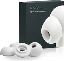 INΛIRS™ antgaliai „AirPods Pro 2“ ir „AirPods Pro 1“ – antgaliai iš atminties putų – 5 poros, dideli, balti