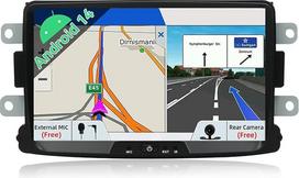 JOYX „Android 14“ automobilių radijas, tinkantis „Renault Duster“/„Dacia Sandero“/„Lada Xray 2“/„Renault Captur“/„Logan 2“ modeliams – GPS, 2 DIN, 8 colių ekranas, atbulinės eigos kamera, CAN-BUS (nemokamai) – 2G + 32G – Valdymas nuo vairo, 4G, „Wi-Fi“, D