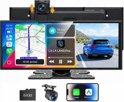 LAMTTO 10,25 colių „CarPlay“ ekranas su „Android“ operacine sistema ir vaizdo registratoriumi, 2,5K + 1080P