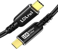 LDLrui USB 4 v. 2.0 monitoriaus kabelis: 16K (dvigubas), 8K (trigubas), 4K, skirtas „Thunderbolt 5/4“, 2 m
