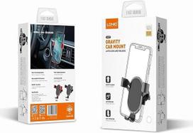 LDNIO MG01 gravitacinis automobilinis laikiklis, pasisukantis 360 laipsnių kampu, automatinis fiksavimas ir atlaisvinimas, paprastas naudojimas, juodos spalvos