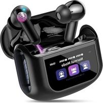 Liečiamasis ekranas, „Bluetooth“ ausinės, 2026 m. modelio ausinės, belaidės „Bluetooth 5.4“ su ANC + ENC triukšmo slopinimo mikrofonu, 48 valandų grojimo trukmė, gilaus boso ausinės su 5 ekvalaizerio režimais, IP7 atsparumas vandeniui, USB-C